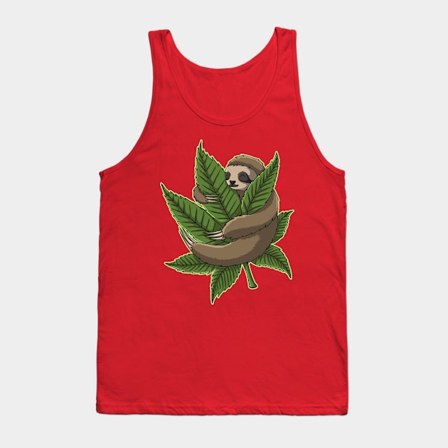 cannabis sloth Tank Top by sarimunir